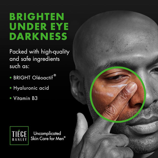 Tiege Hanley Eye Cream for Men | Reduces Dark Circles, Bags under Eyes, Puffiness & Crow’s Feet – Anti-Aging Under Eye Treatment, 0.5 oz