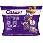 Quest Nutrition Loaded Taco Tortilla Style Protein Chips, 19g Protein, 4g Net Carb, Low Carb, Gluten Free, 1.1 oz (Pack of 4)