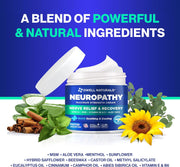 OWELL NATURALS Neuropathy Cream Extra Strength Nerve Relief Cream for Foot, Hands, Legs, Toes with Arnica, Vitamin B6, Aloe Vera, MSM - Made in USA