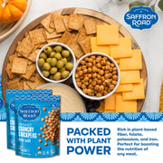 Saffron Road Roasted and Crunchy Sea Salt and Cracked Pepper Chickpeas | High Protein Snacks | Gluten-free, Vegan, Non-GMO, and Certified Halal and Kosher | 5.4oz Pouch | Pack of 6