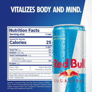 Red Bull Sugar Free Energy Drink with 151mg Caffeine plus Taurine & B Vitamins, 16 Fl Oz, Pack of 12 Cans