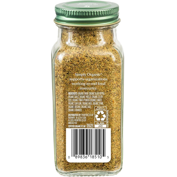 Simply Organic Italian Seasoning, 0.95 Ounce, Organic Herbs, Oregano, Majoram, Thyme, Rosemary, Basil, Sage, Kosher, NonGMO