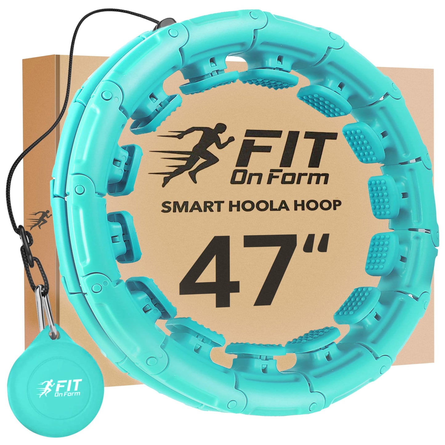 Infinity Weighted Hula Fitness Hoop for Adults Weight Loss, Smart Exercise Hola Circle Hoop for Women Abs Workout