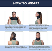 Wonder Care Neck Brace for Sleeping Cervical Collar Adjustable Neck Support Brace Relief Cervical Spine Pressure Ideal for Travel, Office Workers & Neck Injury Recovery, X-Large