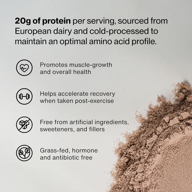 Momentous | Essential Grass-Fed Whey Protein Isolate, 24 Servings Per Pouch for Essential Everyday Use, Gluten-Free, NSF Certified (Chocolate)