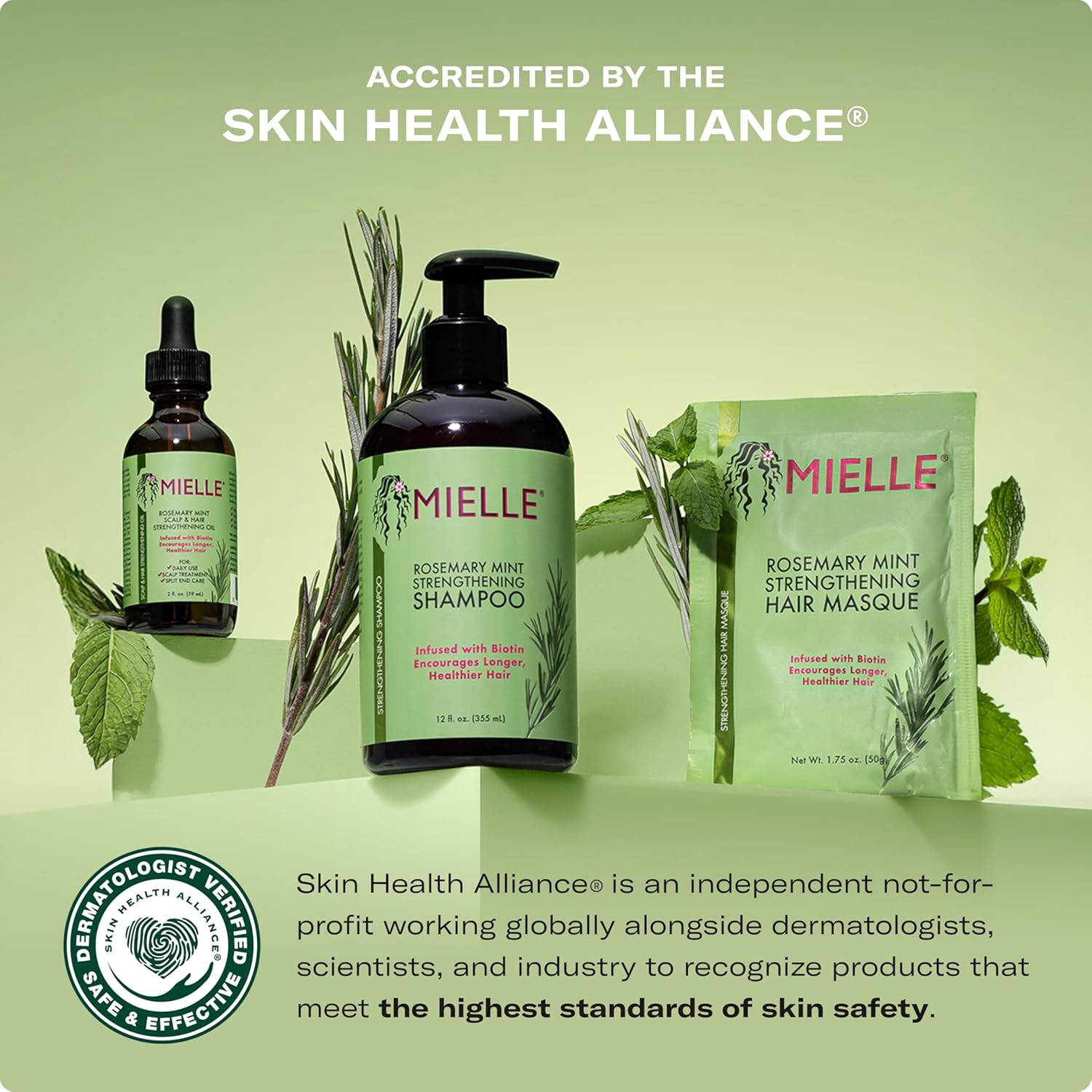 Mielle Organics Rosemary & Mint Hair Oil, Split Ends & Dry Scalp Treatment - Infused with Biotin & Essential Oils for Strengthening, Soothing, Moisturizing & Encouraging Healthier Hair (2 Fl Oz)