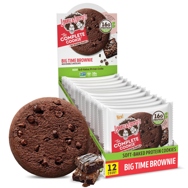 Lenny & Larry's The Complete Cookie, Chocolate Chip, Soft Baked, 16g Plant Protein, Vegan, Non-GMO, 4 Ounce Cookie (Pack of 12)