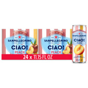 Sanpellegrino CIAO Cherry Sparkling Water, Low-Calorie Italian Sparkling Water with Real Fruit Juices, 0g Added Sugar, 24-Pack
