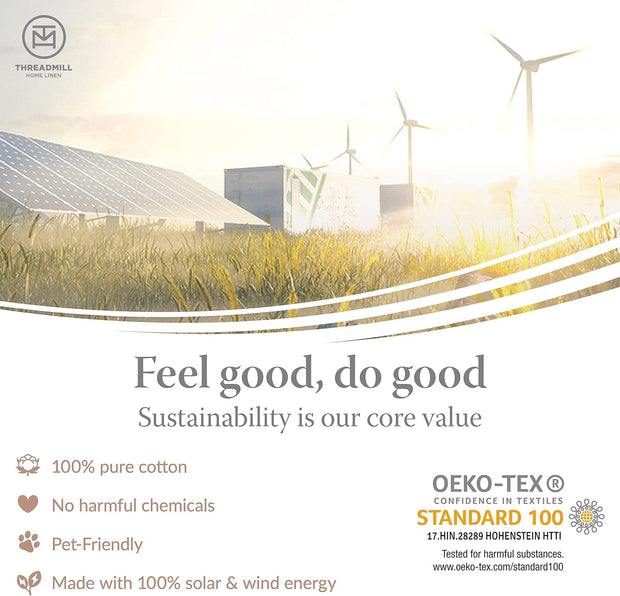 Threadmill 5-Star Hotel 500 Thread Count Best Bed Sheets, 100% Cotton Sheets Set for Queen Bed, Smoother Than Egyptian Cotton Claims, 4 Pc Set with Deep Pockets (Dark Grey)