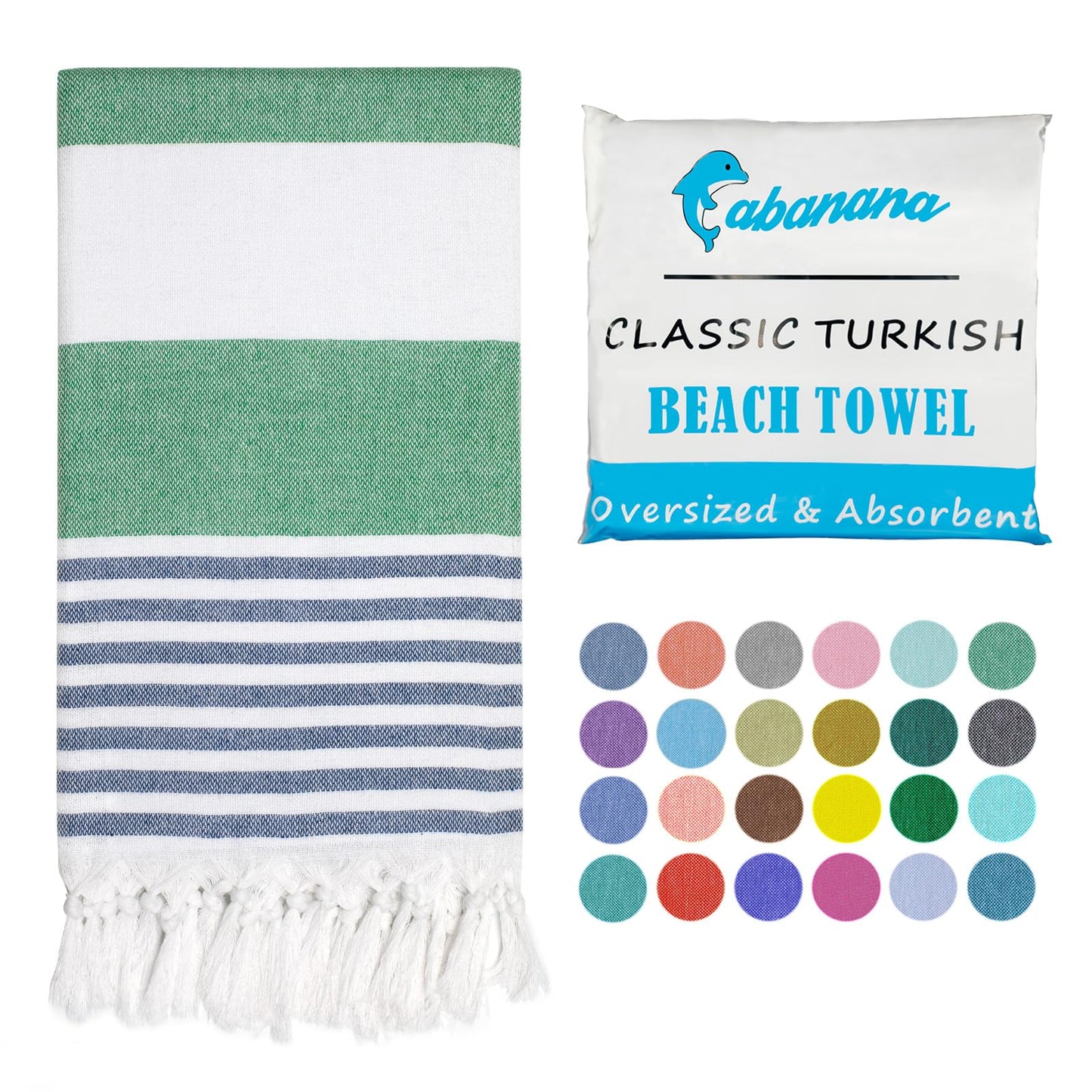 cabanana Turkish Beach Towel Oversized - 39"x71" Quick Dry Sand Free Thin Beach Towels for Adults,Extra Large Cotton Lightweigh Travel Towel for Beach Accessories (Coral)