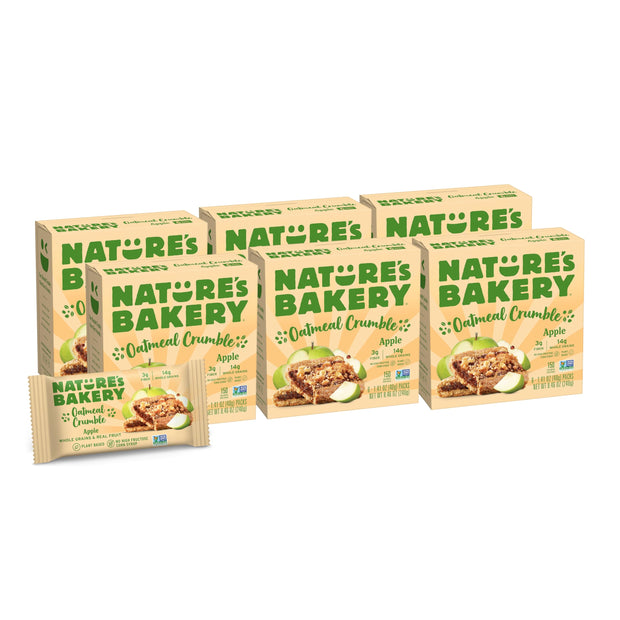 Nature's Bakery Oatmeal Crumble Bars, Strawberry, Real Fruit, Vegan, Non-GMO, Breakfast Bar, 7 Boxes With 12 Bars, 84 Count