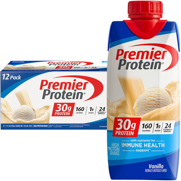 Premier Protein Protein Shake, Chocolate Peanut Butter, 30g Protein, 1g Sugar, 11 fl oz Pack of 12