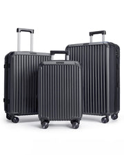 LIGHT FLIGHT Travel Luggage Sets, 3 Piece Set Suitcase with Spinner Wheels, Hardside Lightweight Luggage set with TSA Lock (20" 24" 28"), Navy Blue