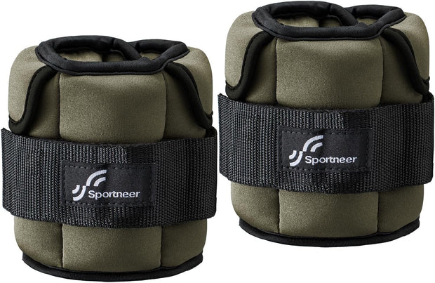 Sportneer Upgrade Adjustable Ankle and Wrist Weights for Women and Men 1-7 lbs / 1-10 lbs Set | Comfortable, Secure Fit for Walking, Running, Fitness, Physical Therapy, Home Gym