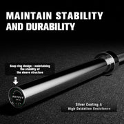 RITFIT 7FT Olympic Barbell for Strength and Weightlifting Training - 2 Inch Olympic Bar for Squat, Deadlift, Bench Press, Curl, Overhead Press - 500lbs/1000lbs/1500lbs Capacity