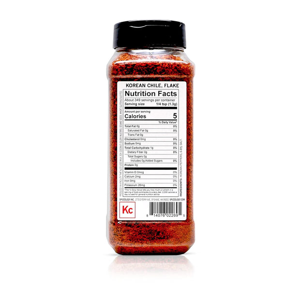 Spiceology – Gochugaru Korean Chile Flake – Mild, Fruity & Smoky Red Chili Flakes for Kimchi, Korean BBQ, Soups & Stir-Frys – Fresh-Ground, Chef-Quality – 12 oz