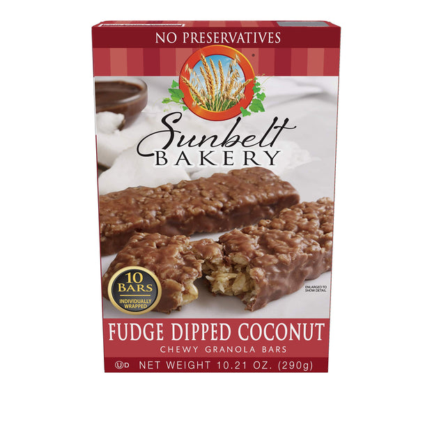Sunbelt Bakery Fudge Dipped Chocolate Chip Chewy Granola Bars, Value Pack, 15 Count (Pack of 1)