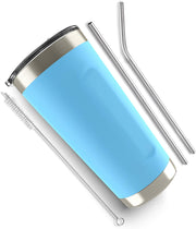 Personalized Gifts For Men - 20 Oz. Custom Tumblers w/Lid, Black - Insulated Travel Coffee Mugs - Optional Straw Set, Stainless Steel Double Wall Coffee Tumbler, Personalized Cups