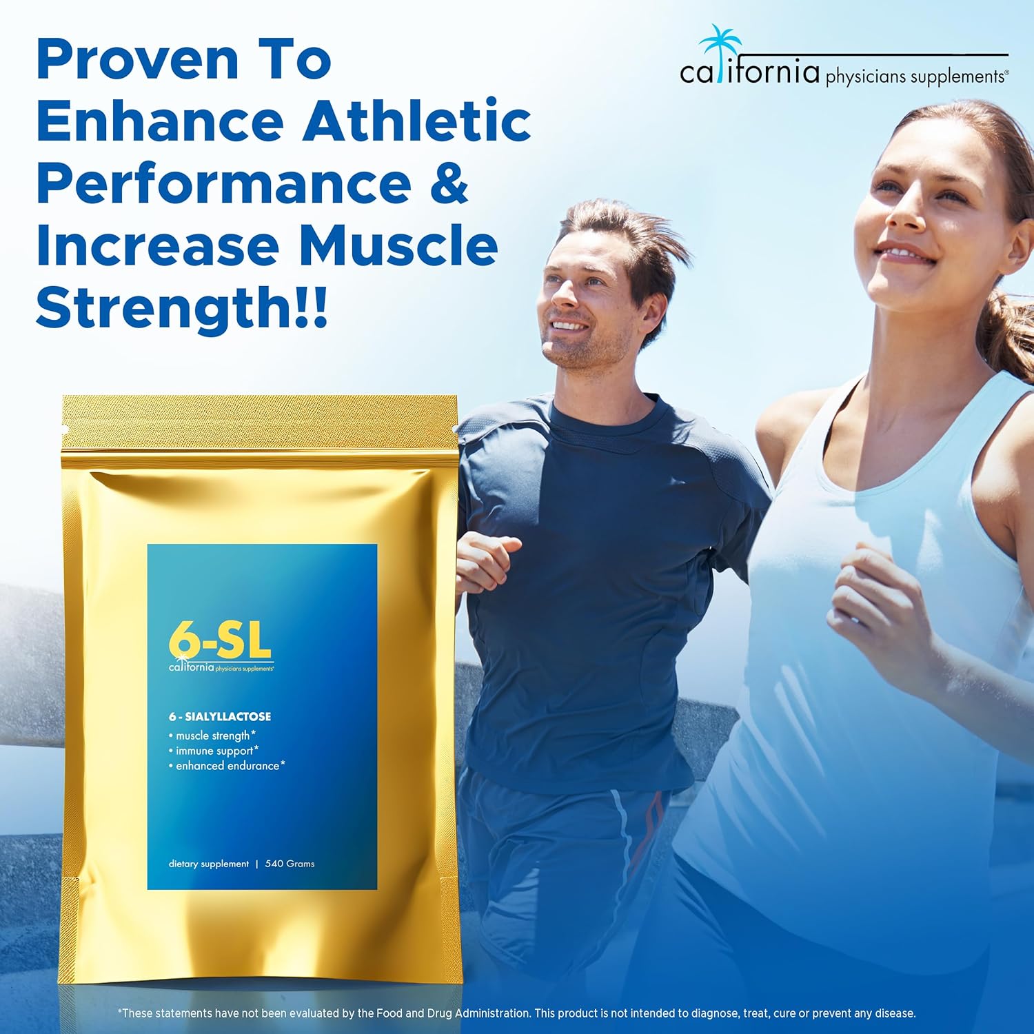 6-Sialyllactose (6-SL) - Muscle Support Supplement to Increase Strength, Build Lean Muscle Mass, Enhance Recovery, and Boost Performance - 135 Servings