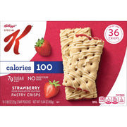 Special K Bar Pastry Crisps, 100 Calories, Breakfast Bars, Value Size, Strawberry, 15.84oz Box (36 Crisps)