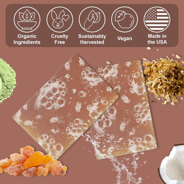 Ness Mens Soap Bar - Smoked OUD Scent - Natural Soap For Men - Mens Bar Soap With Organic Ingredients & Essential Oils - Moisturizing Bar Soap - Handmade In The USA, Cruelty Free, Vegan - 3 Pack