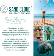 Sand Cloud Turkish Beach Towel - Sand Free - 100% Organic Turkish Cotton Yarn - Quick Dry Towel for Beach, Picnic, Blanket or Bath Towel - As Seen on Shark Tank - Marine Life (Whale Shark)