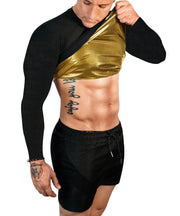 Sauna Shirt for Men Long Sleeve Sauna Suit Heat Trapping Workout Shirts Sweat Enhance Vest for Workout Sports