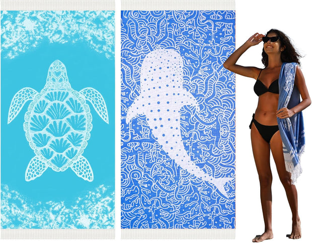 Thin Turkish Beach Towel Quick Dry Absorbent Cotton Lightweight Bath Pool Towels Extra Large Oversized Sand Free Beach Stuff Cloud Adults Gift