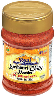 Rani Kashmiri Chilli Powder (Deggi Mirch, Low Heat) Ground Indian Spice 16oz (1lb) 454g PET Jar ~ All Natural | Salt-Free | Vegan | Kosher | Gluten Friendly