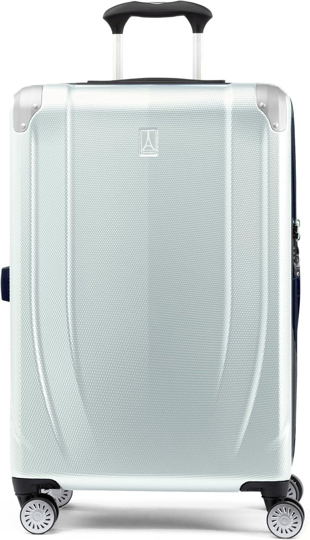 Travelpro Pathways 3 Hardside Expandable Luggage, 8 Spinner Wheels, Lightweight Hard Shell Suitcase, Cloud Grey, Checked Medium 25 Inch