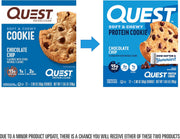 Quest Nutrition Chocolate Chip Protein Cookie, 15g Protein, 1g Sugar, 2g Net Carbs, Keto Friendly, High Protein, Low Carb; 12 Count