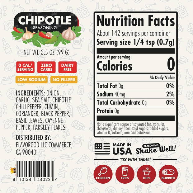 Taco Tuesday Seasoning Mix by Flavor God - Premium All Natural & Healthy Spice Blend for Grilling Chicken, Beef, Seafood, Vegetables, Salad, Ravioli, Pizza, & Pasta - Kosher, Gluten-Free, Dairy-Free, Vegan, Keto Friendly