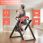 Vicamy Ab Machine,No-Track Silent Exercise,Foldable Ab Workout Equipment for Home Gym,Adjustable Resistance,Ab Trainer Machine for Abs Workout,Full Body Workout Machine