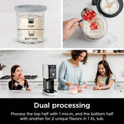 Ninja CREAMi Deluxe Ice Cream & Frozen Treat Maker for Ice Cream, Sorbet, Milkshakes, Frozen Yogurt, & More, 11-in-1, XL Capacity, Silver, Includes (2) Family-Sized 24 oz. Tubs, NC501