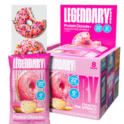 Legendary Foods 22gr Protein Donuts - Glazed Vanilla 8x (2 Donuts per Pack), High Protein, Zero Sugar, Gluten Free and Low Carb, Keto Friendly Snack, Healthy Donut for GLP-1, Diabetic, Bariatric Diets