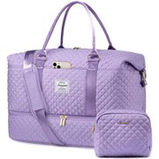 LOVEVOOK Travel Duffle Bag,Weekender Bags for Women with Shoe Compartment，Carry on Overnight Bag with Toiletry Bag,Gym Duffel Bag with Wet Pocket, Hospital Bags for Labor and Delivery