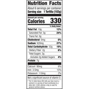 Old El Paso Restaurant Style Grande Flour Tortillas, Meal Prep, 6 Ct, 21.5 oz