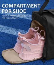 Small Gym Bag for Women with Shoes Compartment, Stylish Duffle Travel Bag for Plane, Lightweight Duffle Bag for Women & Men, Sport Gym Tote Bag with Wet Pocket for Yoga, Pilates, Swimming