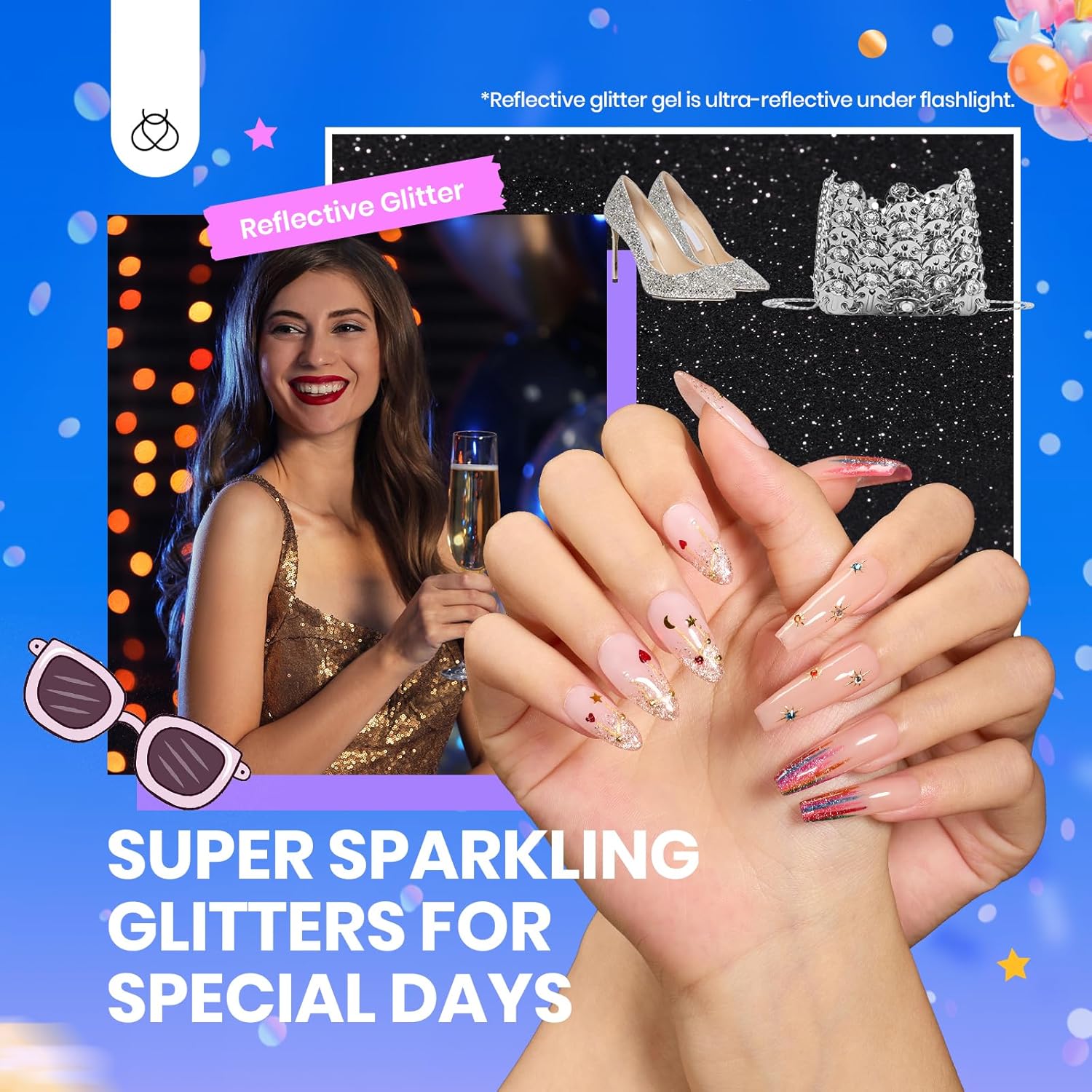 Beetles Gel Nail Polish Set,119 PCS 100 Colors Gel Polish Kit Base Glossy Matte Glitter Top Coat Neon Glitter Pearl Cat Eye White Red Pink Nude Nails Gift for Women Beetles Infinite Styles 100 Colors