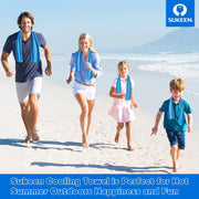 Sukeen 4 Pack Cooling Towel (40"x12"), Soft Breathable Chilly Microfiber Towel for Yoga, Sport, Running, Gym, Workout & More Activities