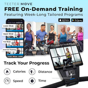 Teeter FreeStep Recumbent Cross Trainer Stepper, Zero-Impact Exercise Bike Alternative w/Patented Physical Therapy Stride, Up to 350lb, Free App w/Trainer Workouts