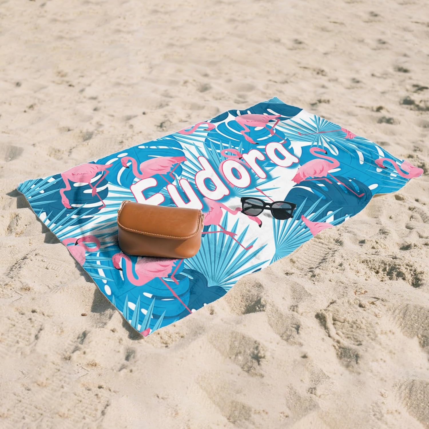 Custom Beach Towel Personalized Beach Towels Sand Free Quick Dry Pool Towels Custom Summer Beach Towels for Adults Dock and Bay Oversized Beach Camping Towels Travel Vacation Essentials Gift