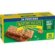 Nature Valley Crunchy Oats 'n Honey Granola Bars, 60 Bars, 44.7 OZ (30 Pouches)