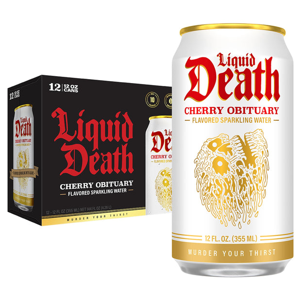 Liquid Death, Severed Lime, Lime-Flavored Sparkling Water, 12-Pack (12oz Cans), Low Calorie & No Artificial Sweeteners