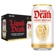 Liquid Death, Soda-Flavored Sparkling Water Variety Pack, 12-Pack (12oz Cans), Low Calorie & No Artificial Sweeteners, 4 Flavors: Severed Lime, Doctor Death, Killer Cola, and Rootbeer Wrath