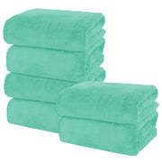 MOONQUEEN 2 Pack Premium Bath Towel Set - Quick Drying - Microfiber Coral Velvet Highly Absorbent Towels - Multipurpose Use as Bath Fitness, Bathroom, Shower, Sports, Yoga Towel (Grey)