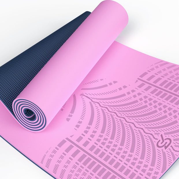 LOLLIPOP Thick Yoga Mat, Non-Slip Exercise Mat for Yoga, Pilates, Stretching Fitness & Exercise Mat with Easy-Cinch Carrier Strap