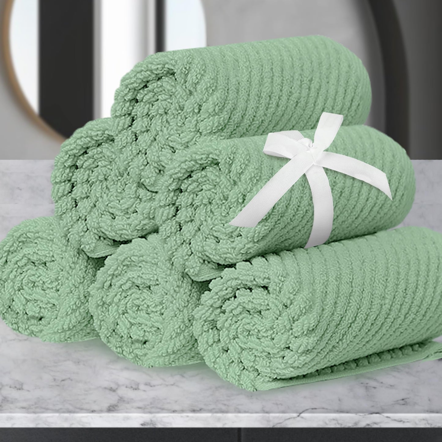 VOOVA & MOVAS Burgundy Towel Set - 100% Cotton | Lightweight | Soft | Quick Dry, 6 Piece Towel Set,2 Large Bath 30"x56", 2 Hand 18"x28", 2 Washcloths 13"x13", Towels Gift Set, Red Towels