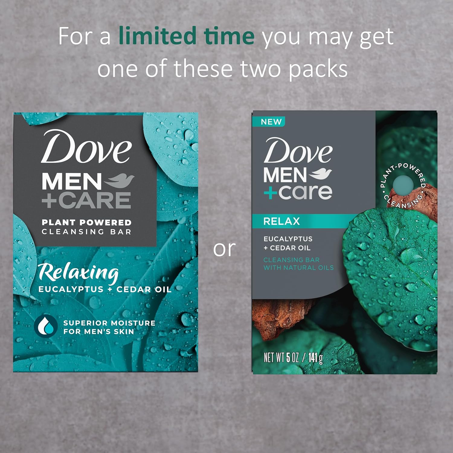 DOVE MEN CARE Plant-Based with Eucalyptus and Moisture for men`s skin, 5 Ounce (pack of 4)