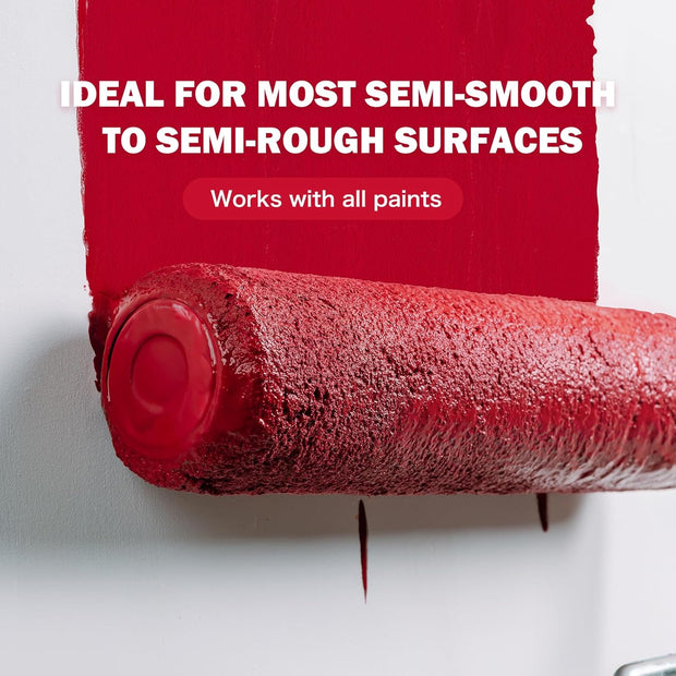 Mister Rui Foam Paint Roller, 8 Pack 4 Inch Paint Roller Kit, Complete 4" Mini Paint Roller Kit with Small Foam Paint Roller Covers, Frame, Tray and Liner for Professional Painting Results